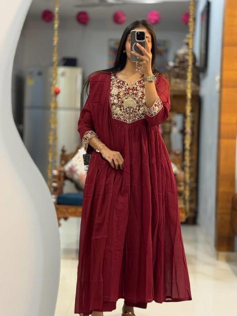 Jaipuri anarkali 3pcs western kurti wholesale in mumbai